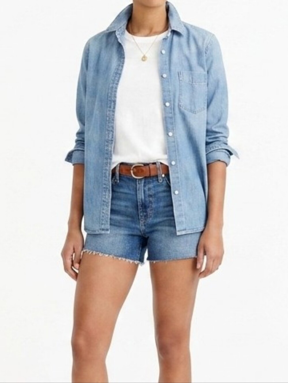 J. Crew Indigo Denim Cutoff Jean Shorts Raw Hem 28